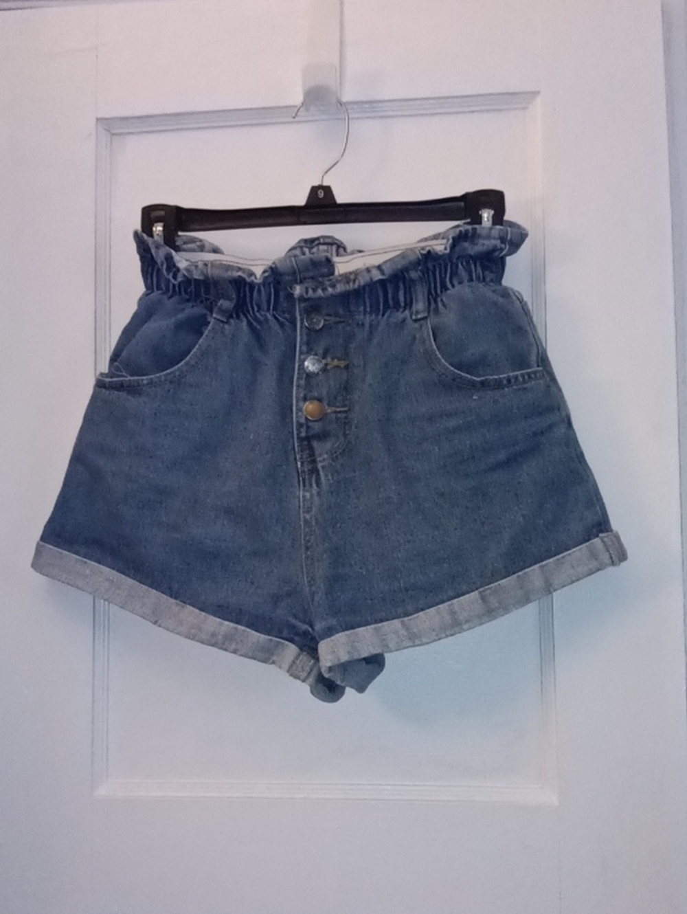 High-Waist Denim Shorts